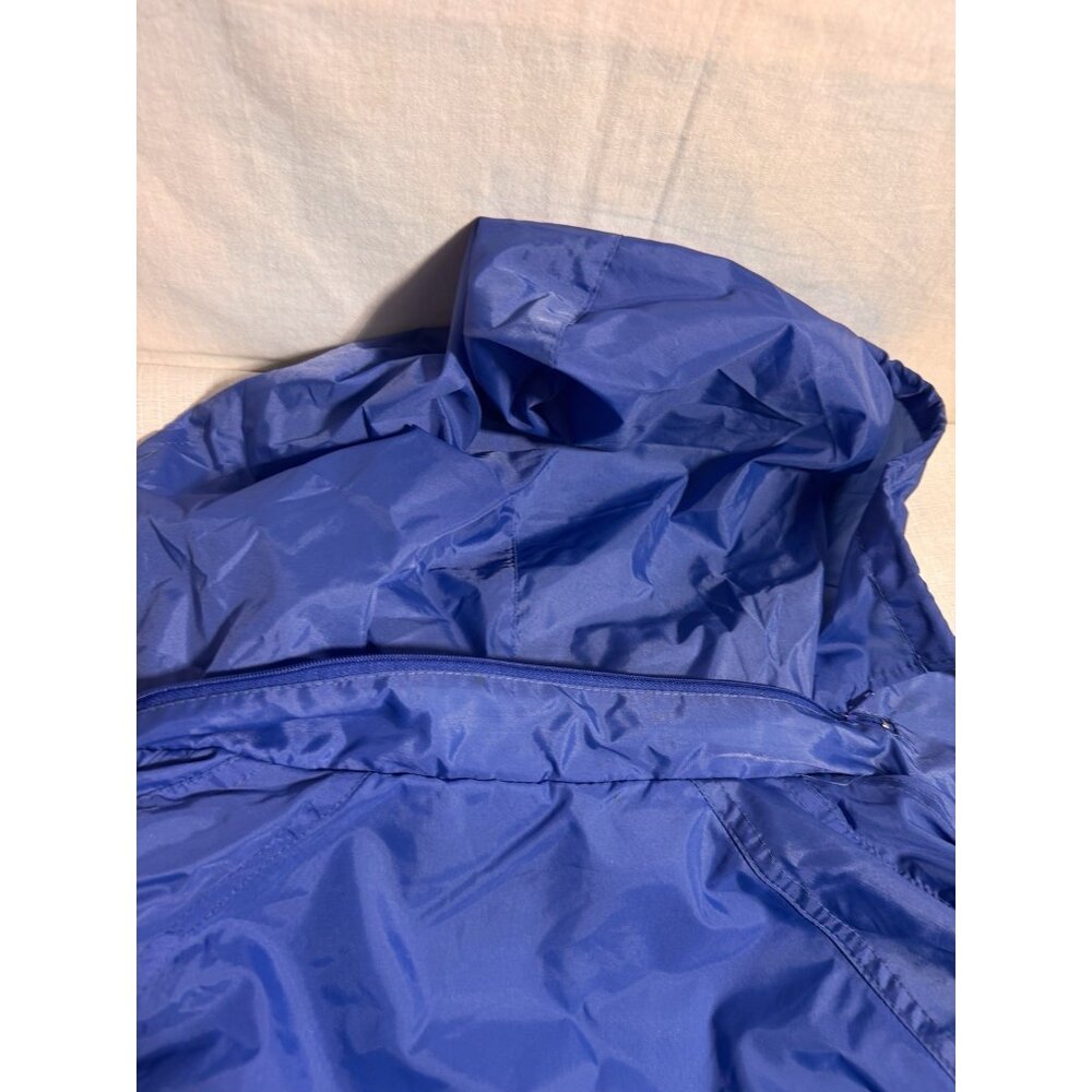 St John’s Bay Blue Hooded Windbreaker Jacket Men’s L Nylon Zip Lightweight - Picture 10 of 12